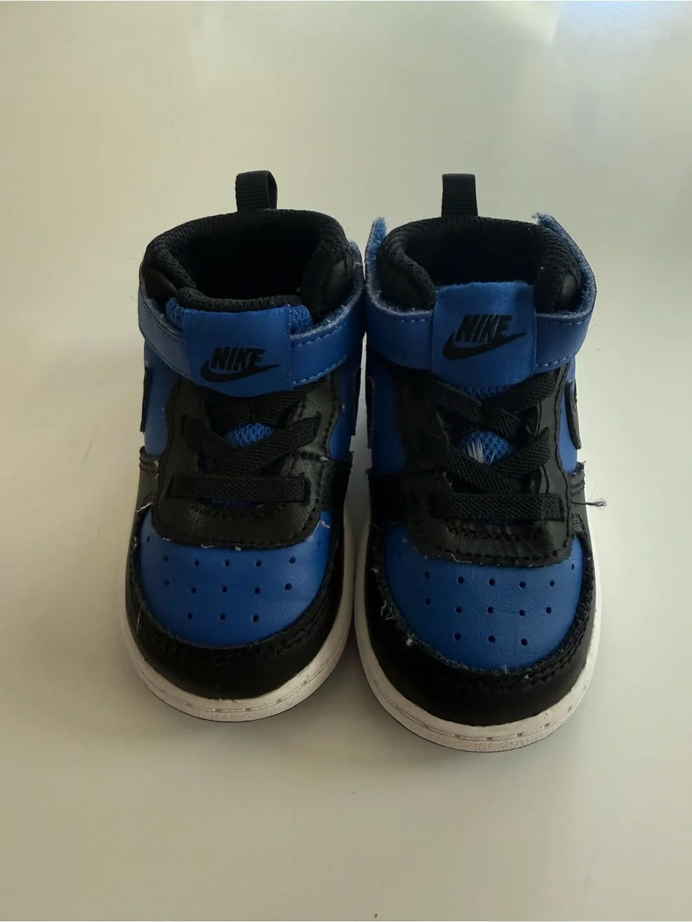 Nike Toddler Black and Blue High-Top Sneakers
